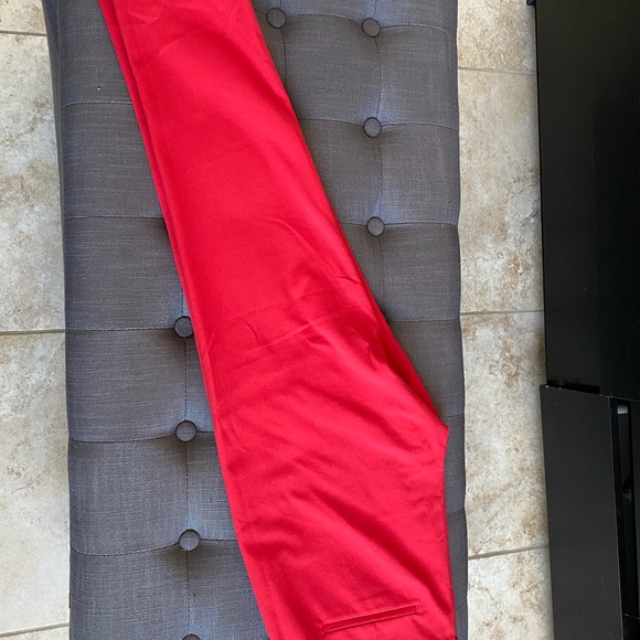 Cynthia Rowley Pia Ankle Pants Red - Picture 4 of 9